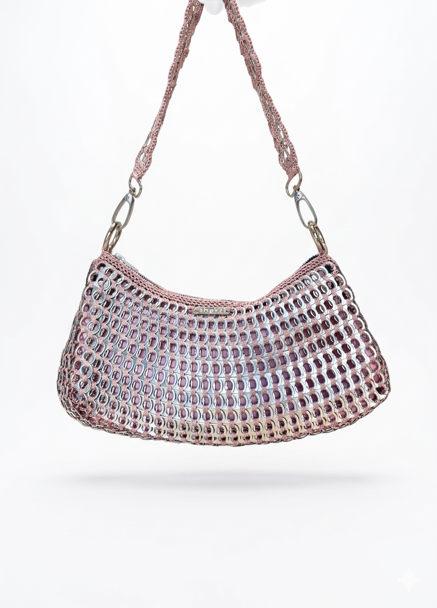 Bolso Artesanal MEDIULANUM - Aluminio Reciclado Tejido a Mano
