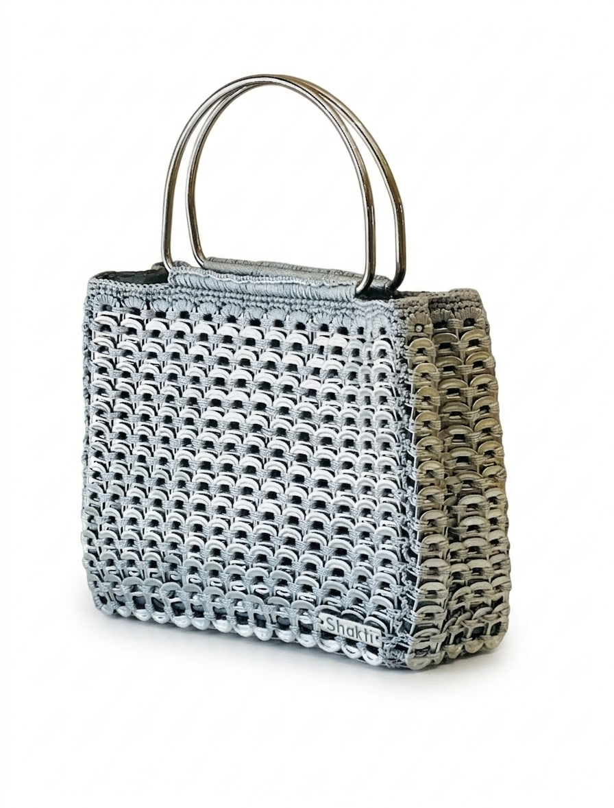 Bolso de Mano JEN - Aluminio Reciclado con Asas Metálicas