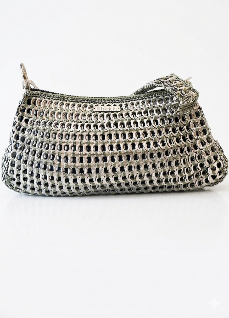 Bolso Artesanal MEDIULANUM - Aluminio Reciclado Tejido a Mano