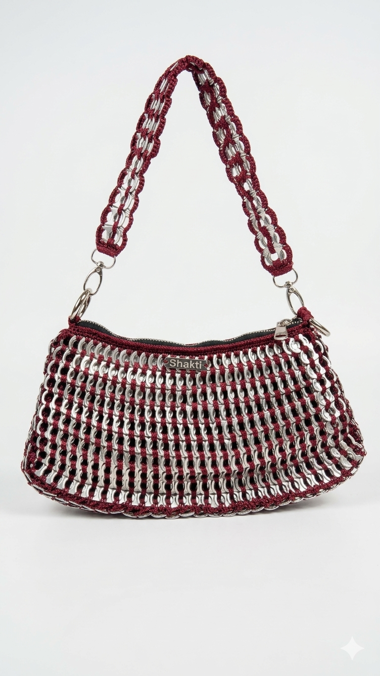 Bolso Artesanal MEDIULANUM - Aluminio Reciclado Tejido a Mano