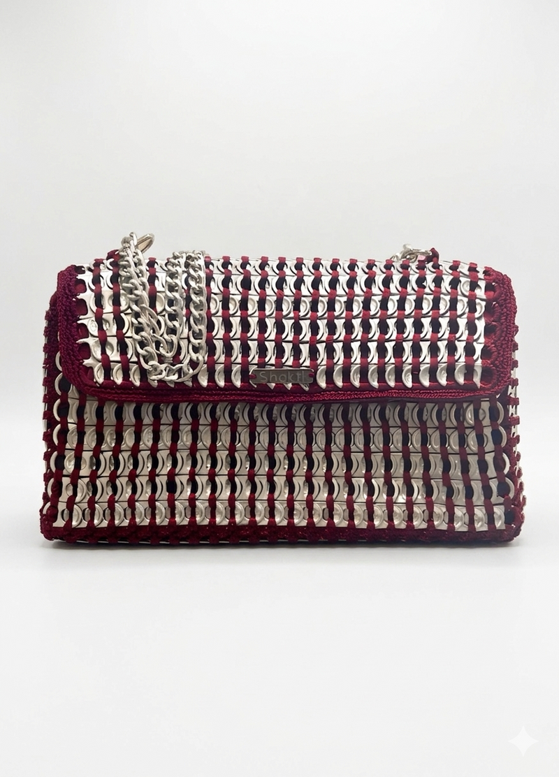 Baguette SET - Bolso Aluminio Reciclado con Cadena Ajustable