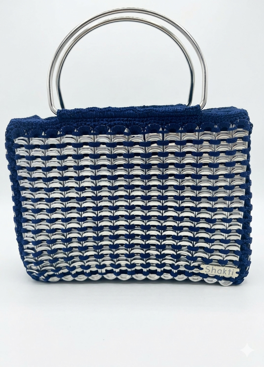 Bolso de Mano JEN - Aluminio Reciclado con Asas Metálicas